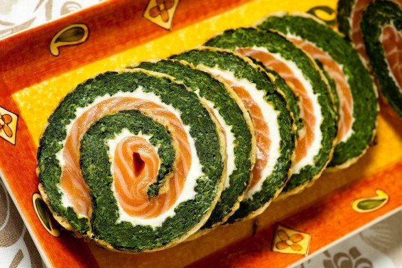 Rocambole de espinafre e salmão (foto: divulgação/ Filico)