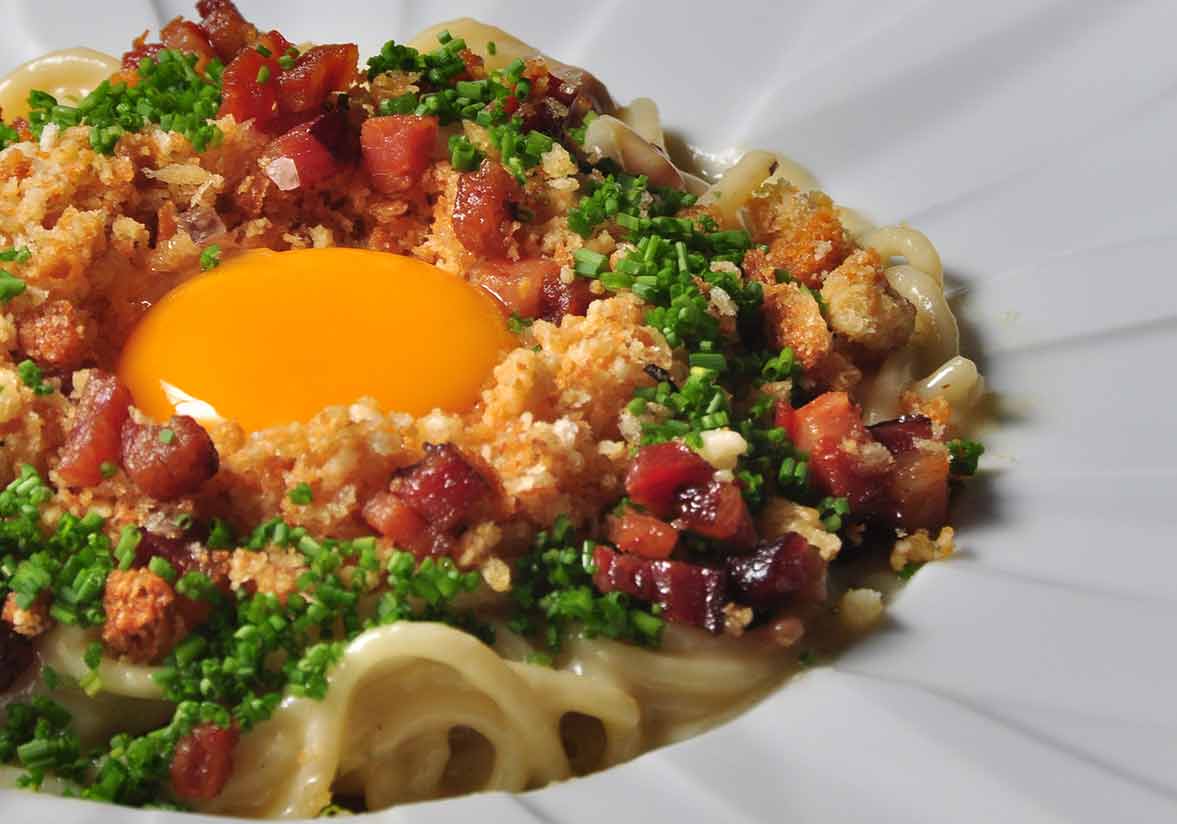 Espaguete à carbonara da chef Heaven (Foto: Divulgação/Rio ArtCom)