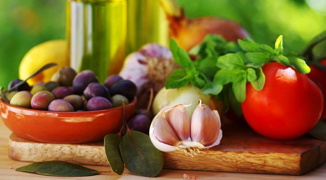 Alimentos que fazem parte da dieta mediterrânea (Foto: iStock)