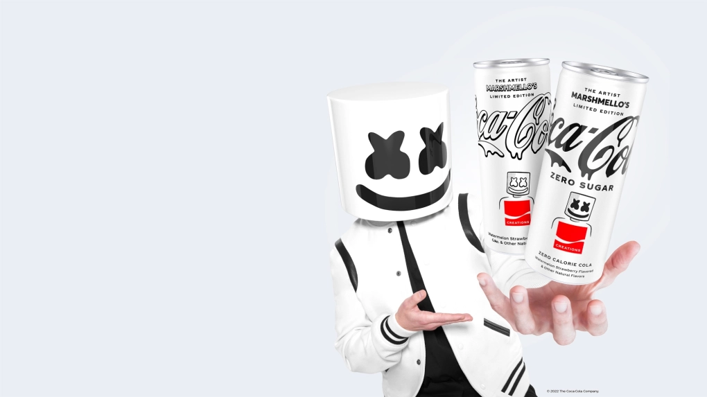 Coca-Cola lança novo sabor em parceria com DJ Marshmello. (Foto: Divulgação/Coca-cola)