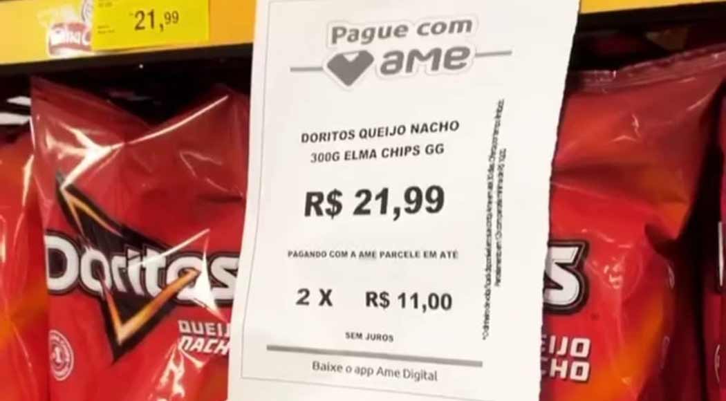 Doritos vendido por R$ 21,99 e com parcelamento viraliza nas redes sociais (Foto: @artevillar1/Twitter)
