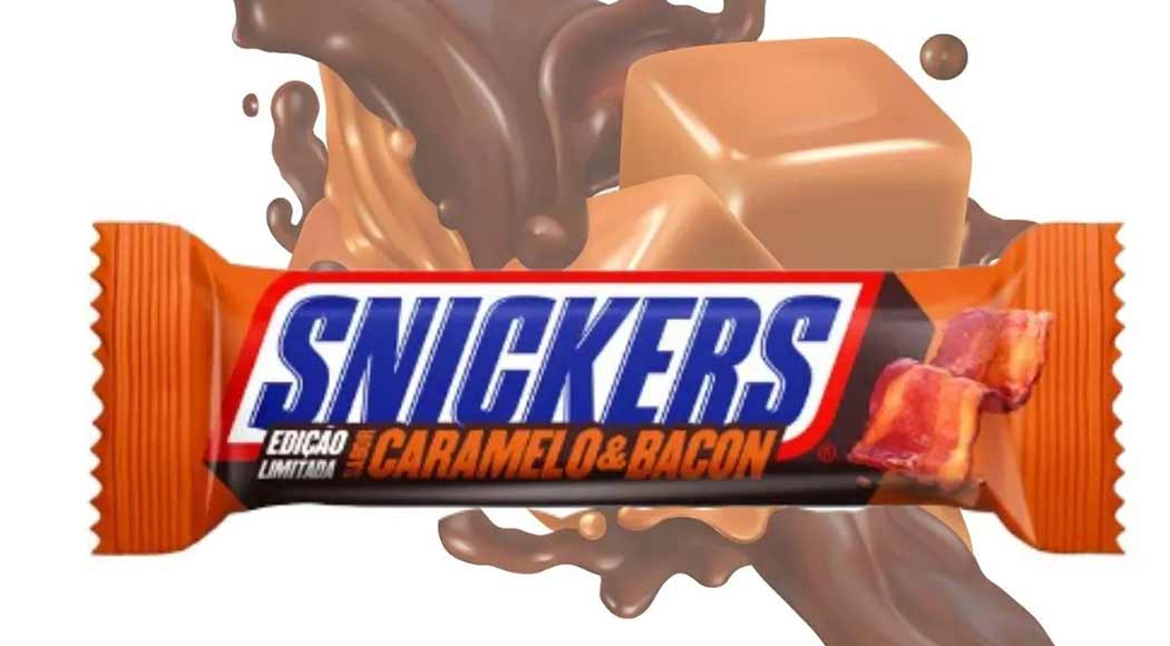 Mars lança edição limitada de Snickers com sabor de caramelo e bacon no Brasil (Foto: Divulgação)