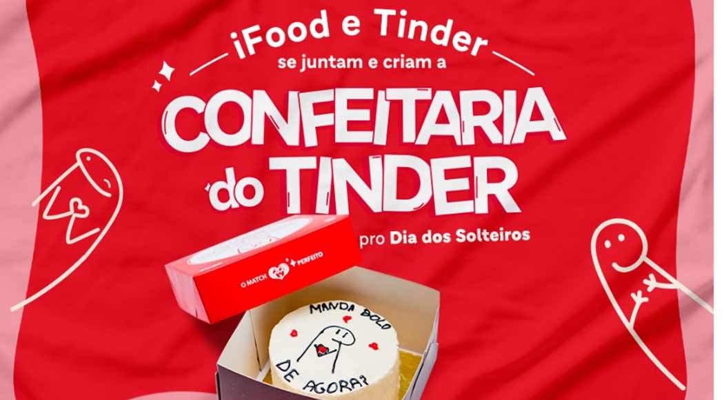 iFood e Tinder se juntam para "levar um bolo" para os solteiros (Foto: Divulgação)