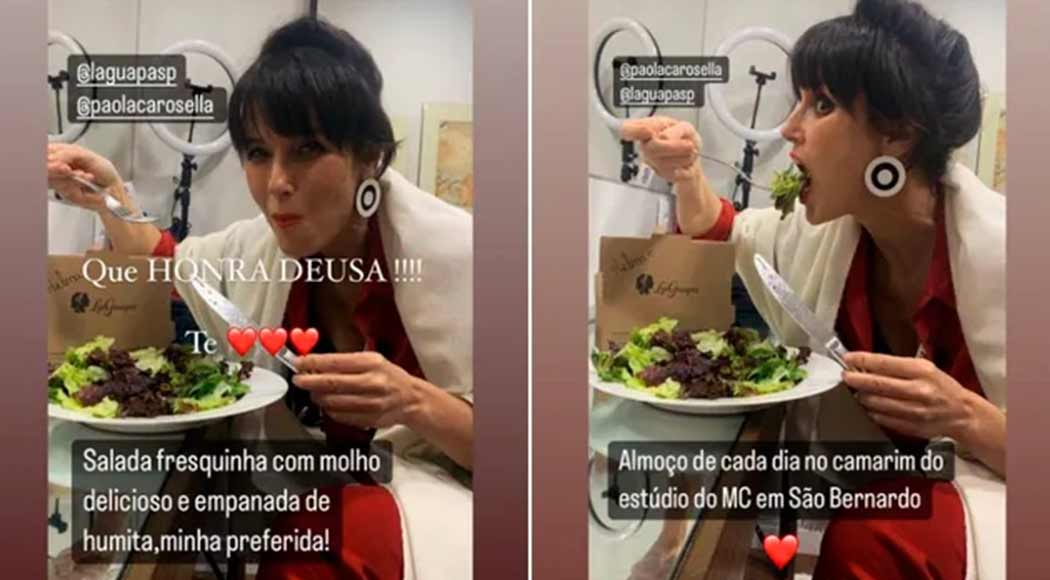 Helena Rizzo ganha elogios de Paola Carossela por causa de empanada (Foto: Reprodução/Instagram)