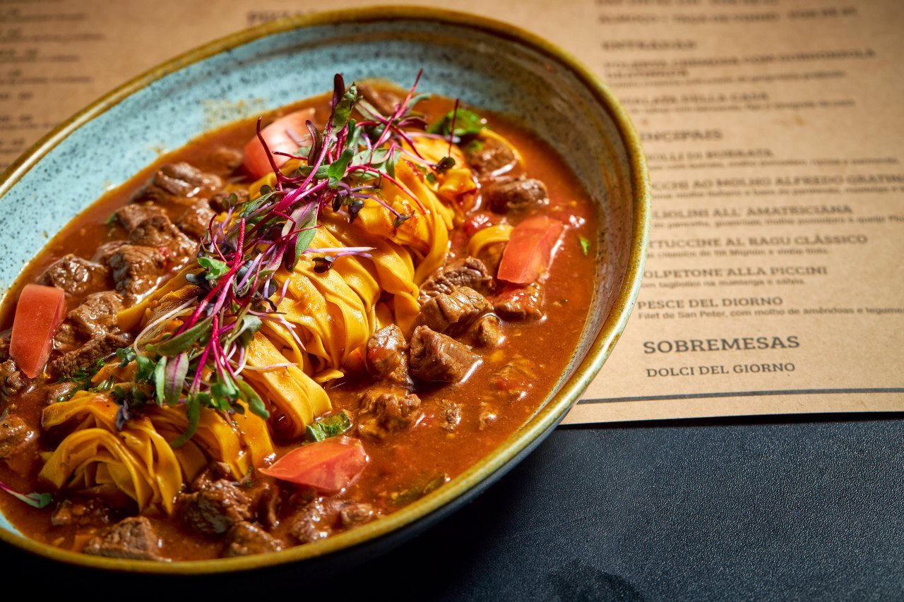 Fettuccine Al Ragu Clássico do Piccini Bar (Foto: Rodolfo Regini)