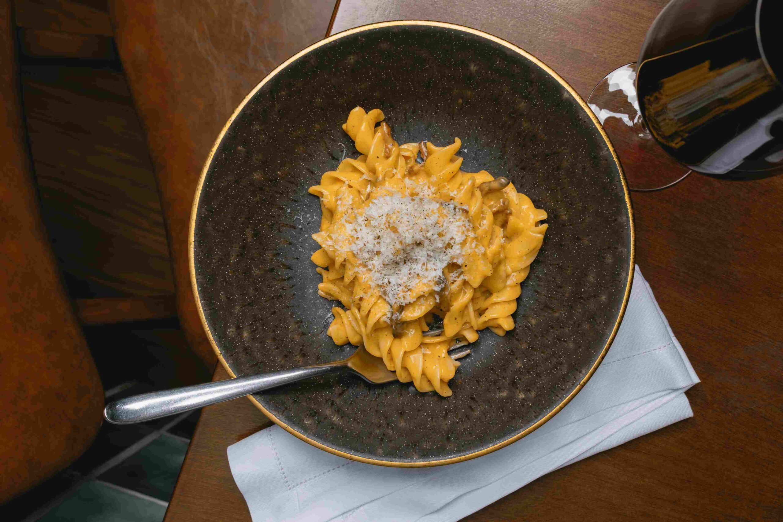 Fusilloni IGP alla Carbonara do Donna (Foto: Bruno Geraldi)